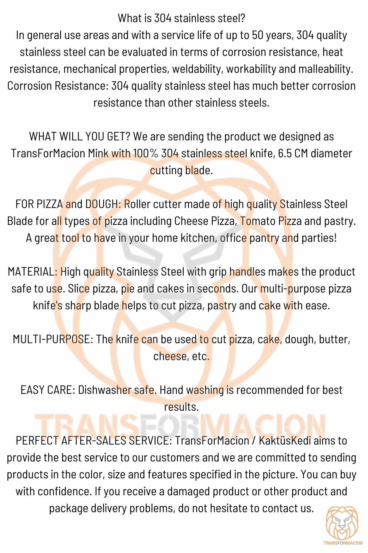 Pizza Kesici 304 Paslanmaz Çelik Mink Design 721069