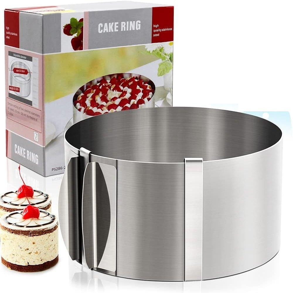 Ayarlanabilir Kek Kalıbı Pasta Kalıbı Çember Kek Kalıbı Paslanmaz Çelik 721073