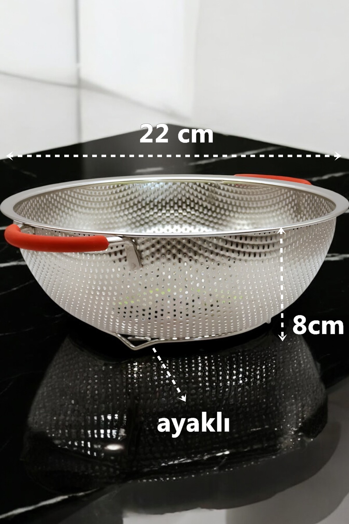 TransForMacion Kevgir Yuvarlak Süzgeç 304 Paslanmaz Çelik Mink Design 721081