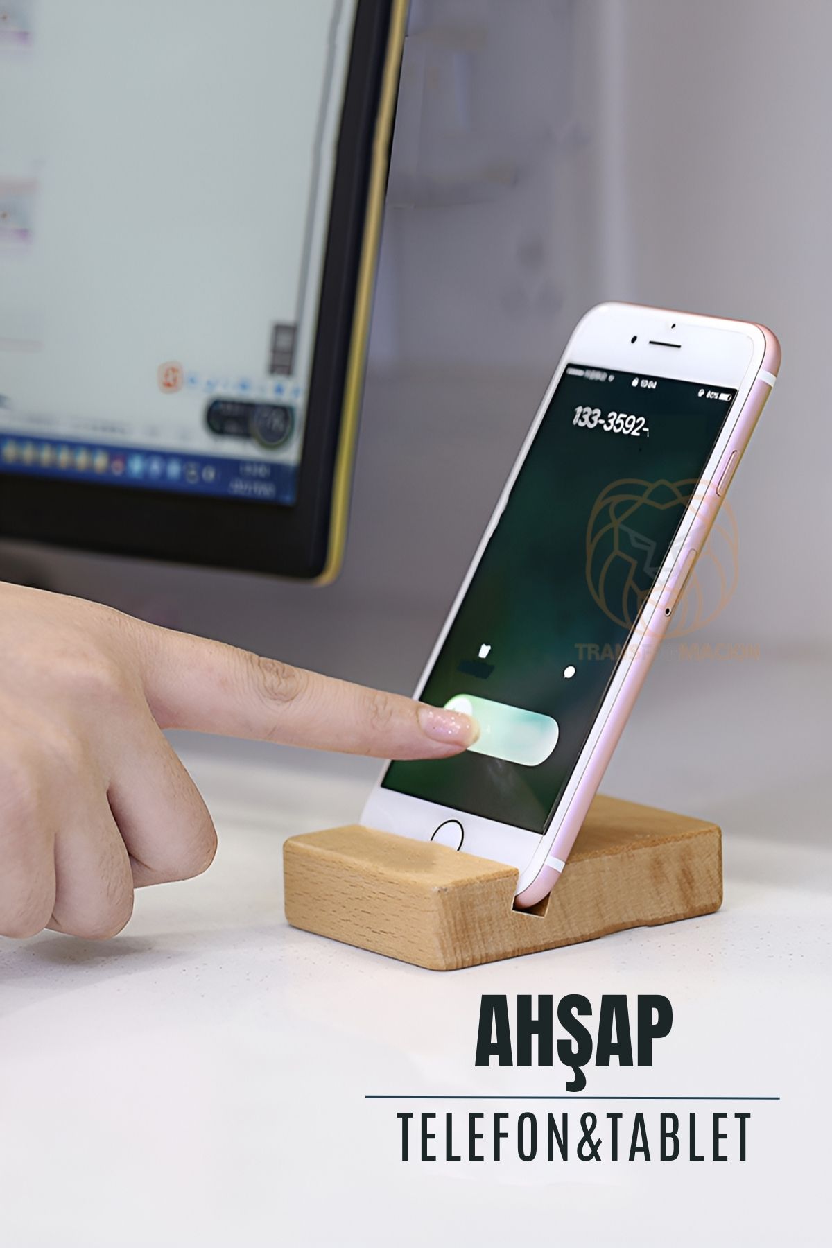 TransForMacion Yan-Dik Cep Telefonu Standı Ahşap Luca Salvatore Design 711596