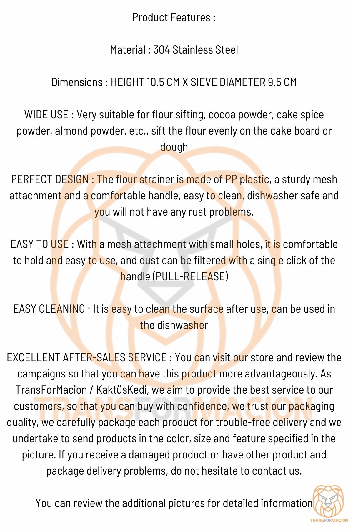 Un Eleği Nişasta Kakao Un Dağıtıcı Elek 304 Paslanmaz Çelik 721083