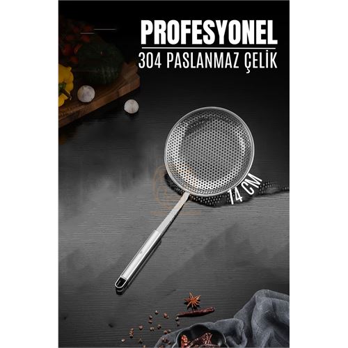 TransForMacion Kevgir 304 Paslanmaz Çelik Delikli Büyük Kevgir Kolay Temizlenen Kevgir 721087