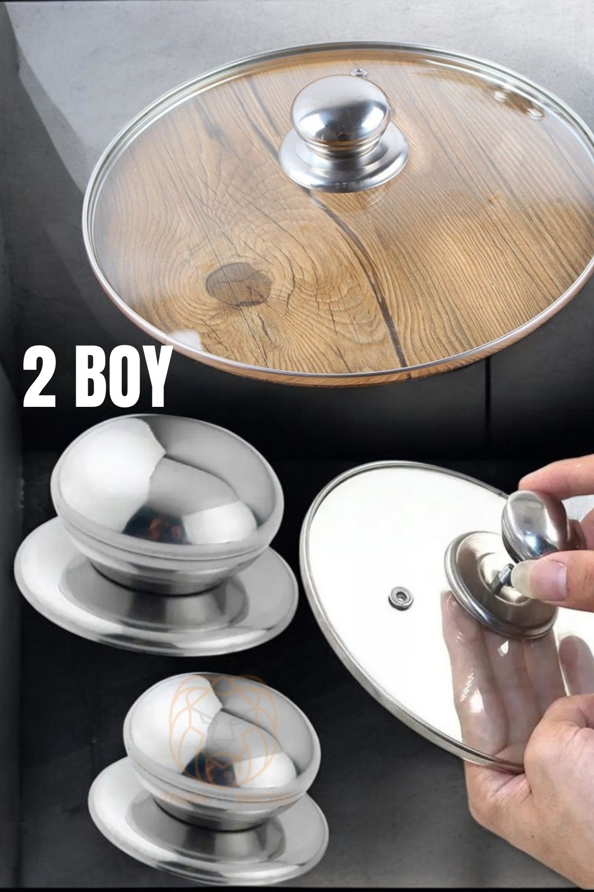 Tencere Tava Tepesi Tencere Tava Kapağı Tutucu 2 Boy 721090