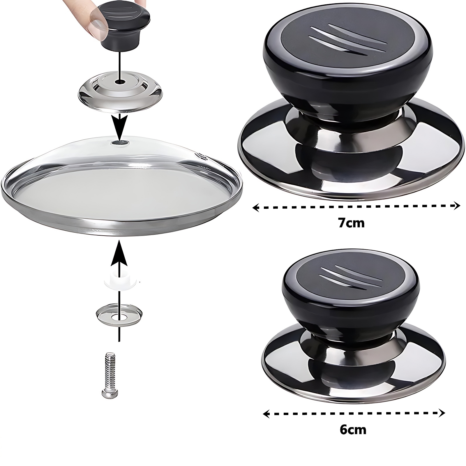 Tencere Tava Tepesi Tencere Tava Kapağı Tutucu 2 Boy 721092