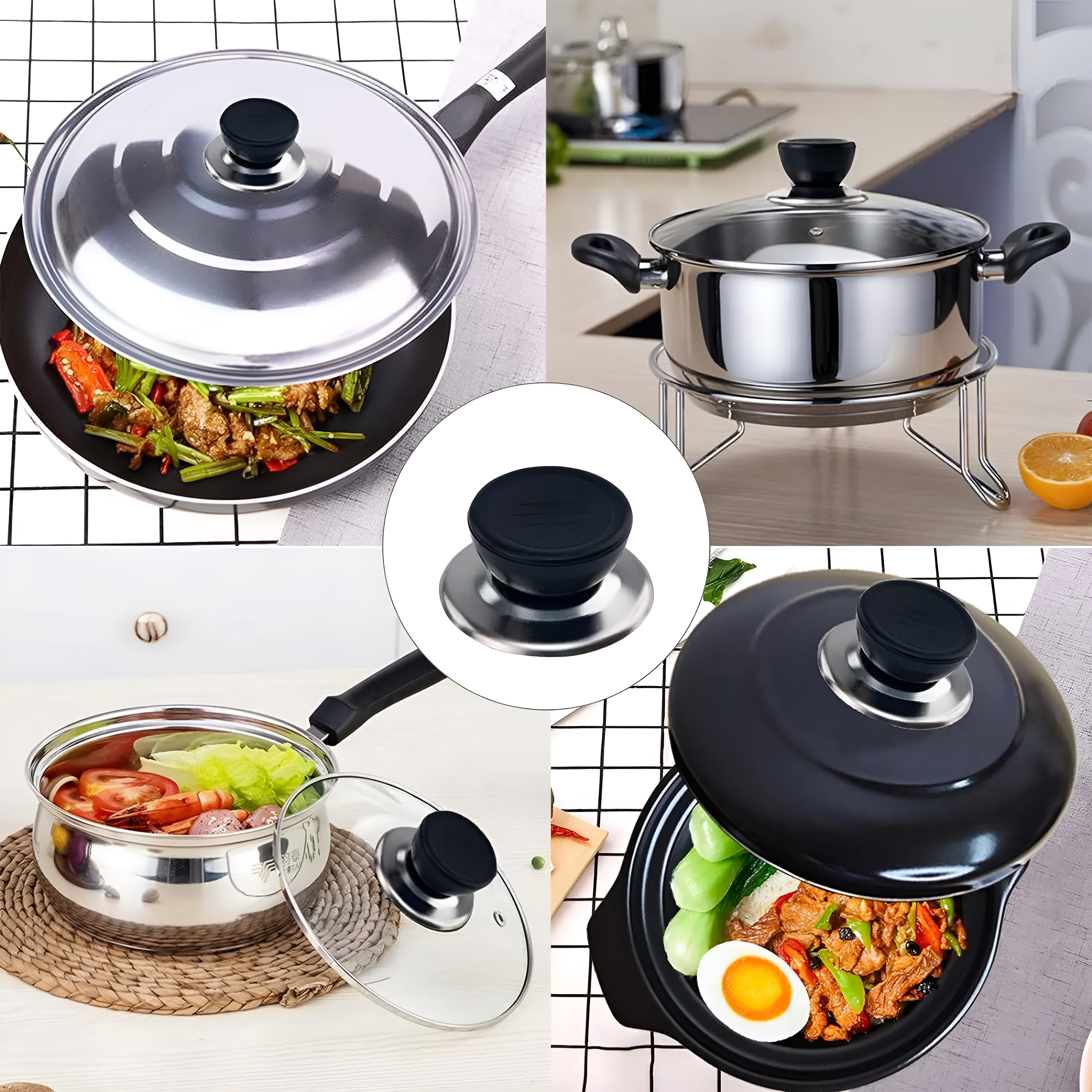 Tencere Tava Tepesi Tencere Tava Kapağı Tutucu 2 Boy 721092