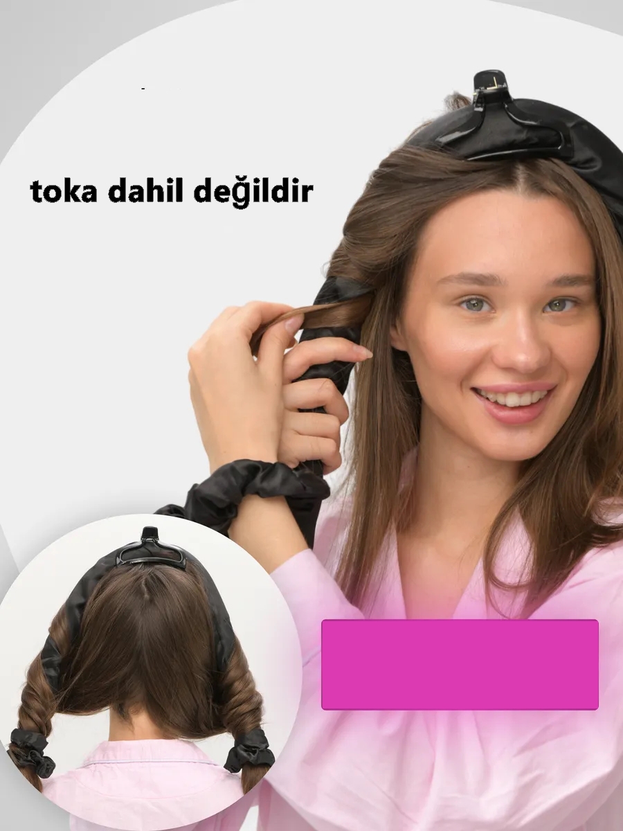 Saç Sosisi Isısız Saç Şekillendirici Saten Japon Bigudisi 721007
