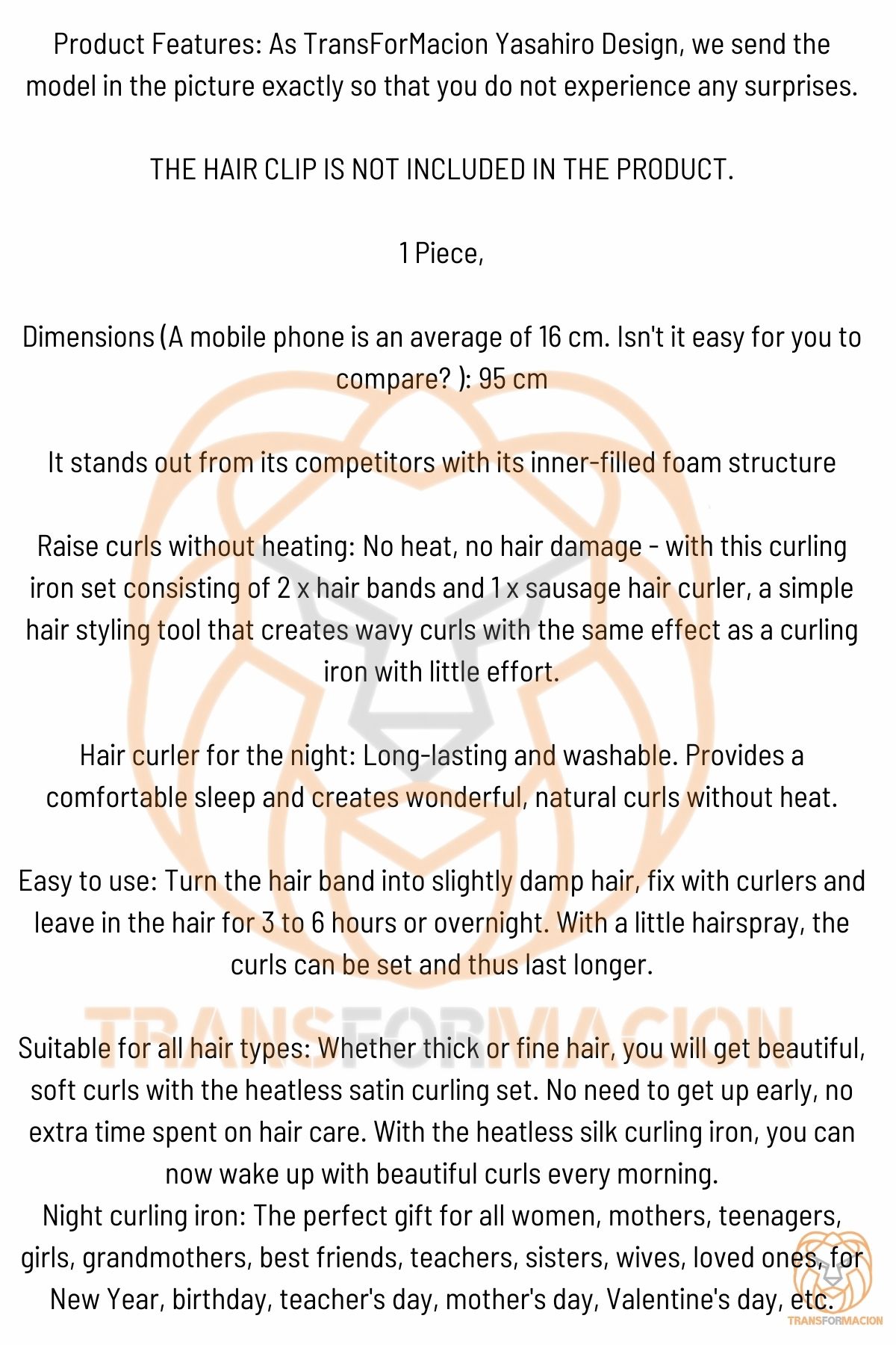 Saç Sosisi Isısız Saç Şekillendirici Saten Japon Bigudisi 721007