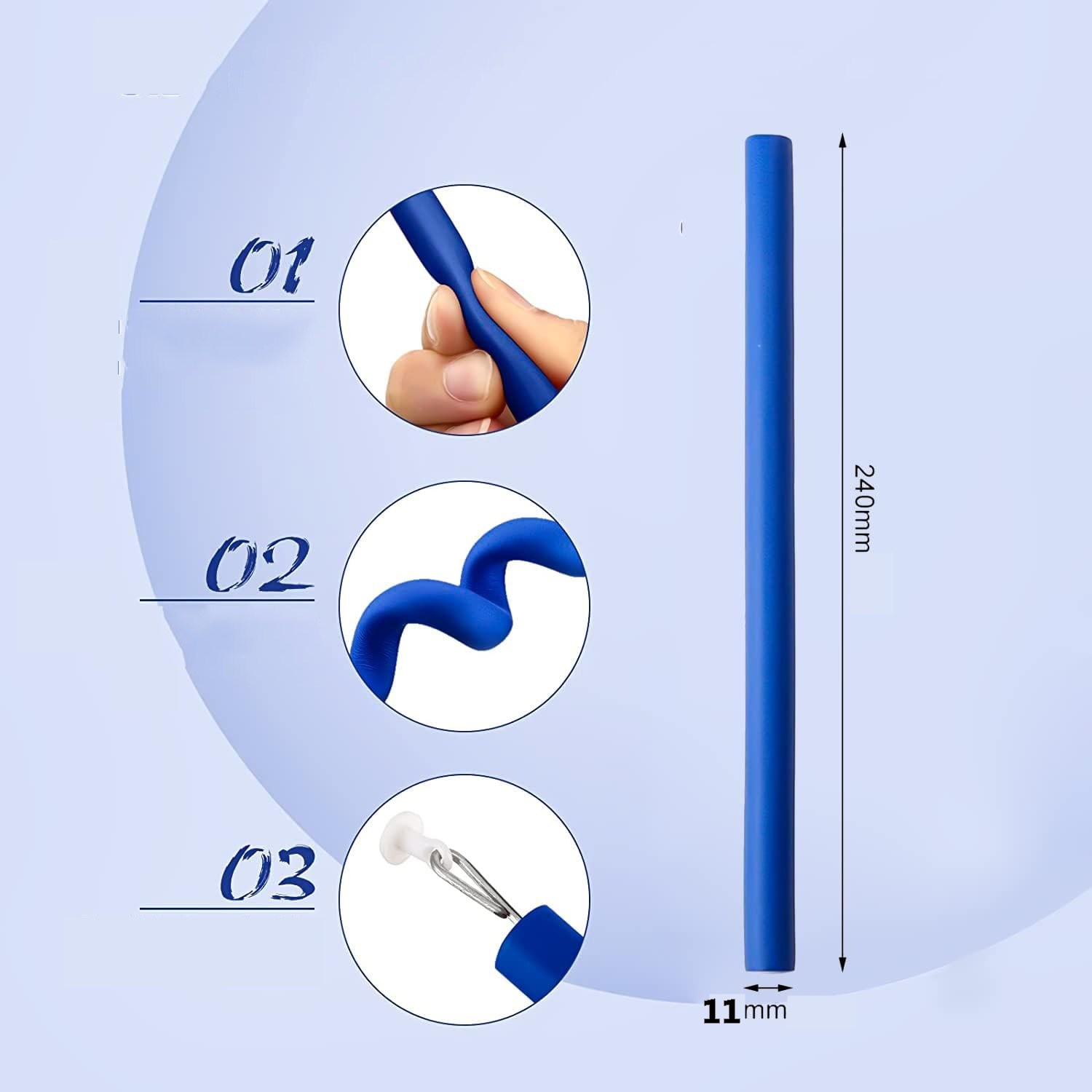 Sosis Latex Bigudi 11 mm Kalınlık 10 Adet 719268