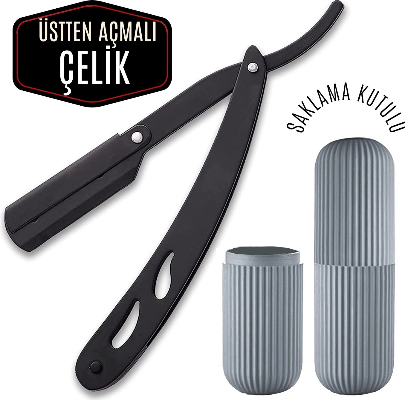 Nano Absolute Black Çelik Ustura Kutulu Set 