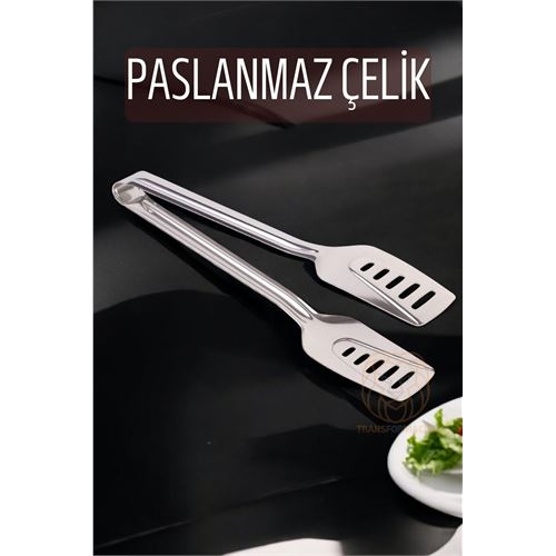 ModaCar Salata Maşası Pasta Yemek Maşası Paslanmaz Çelik 