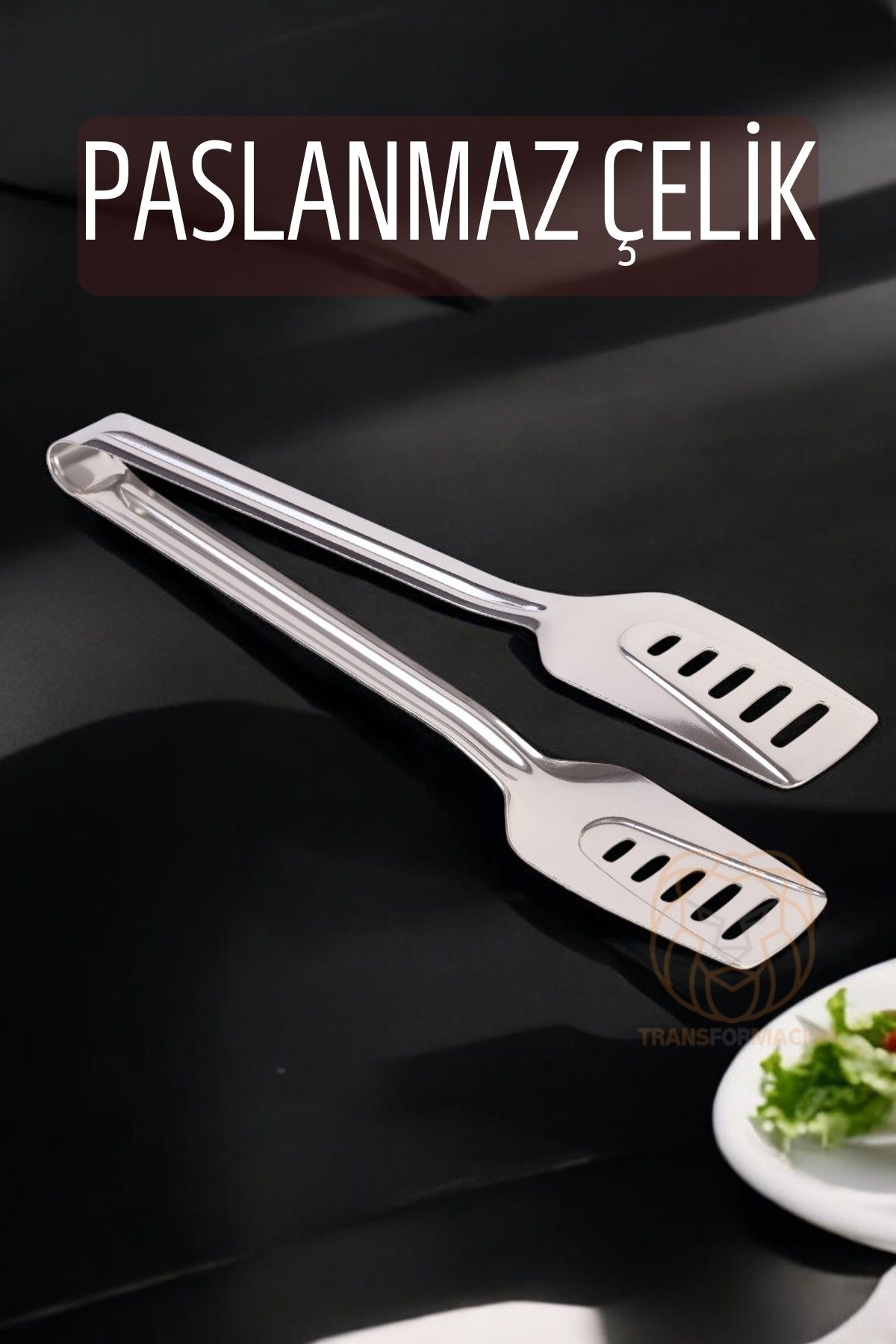 ModaCar Salata Maşası Pasta Yemek Maşası Paslanmaz Çelik 