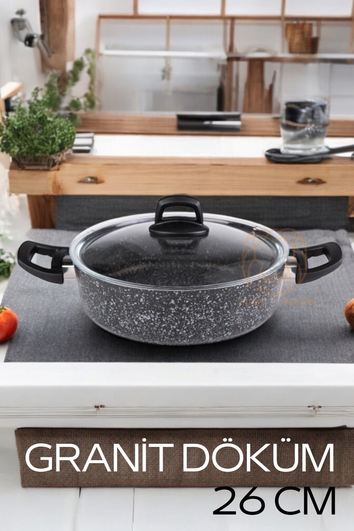 ModaCar Eco Granit Döküm Basık Tencere 26 cm Dies Design 