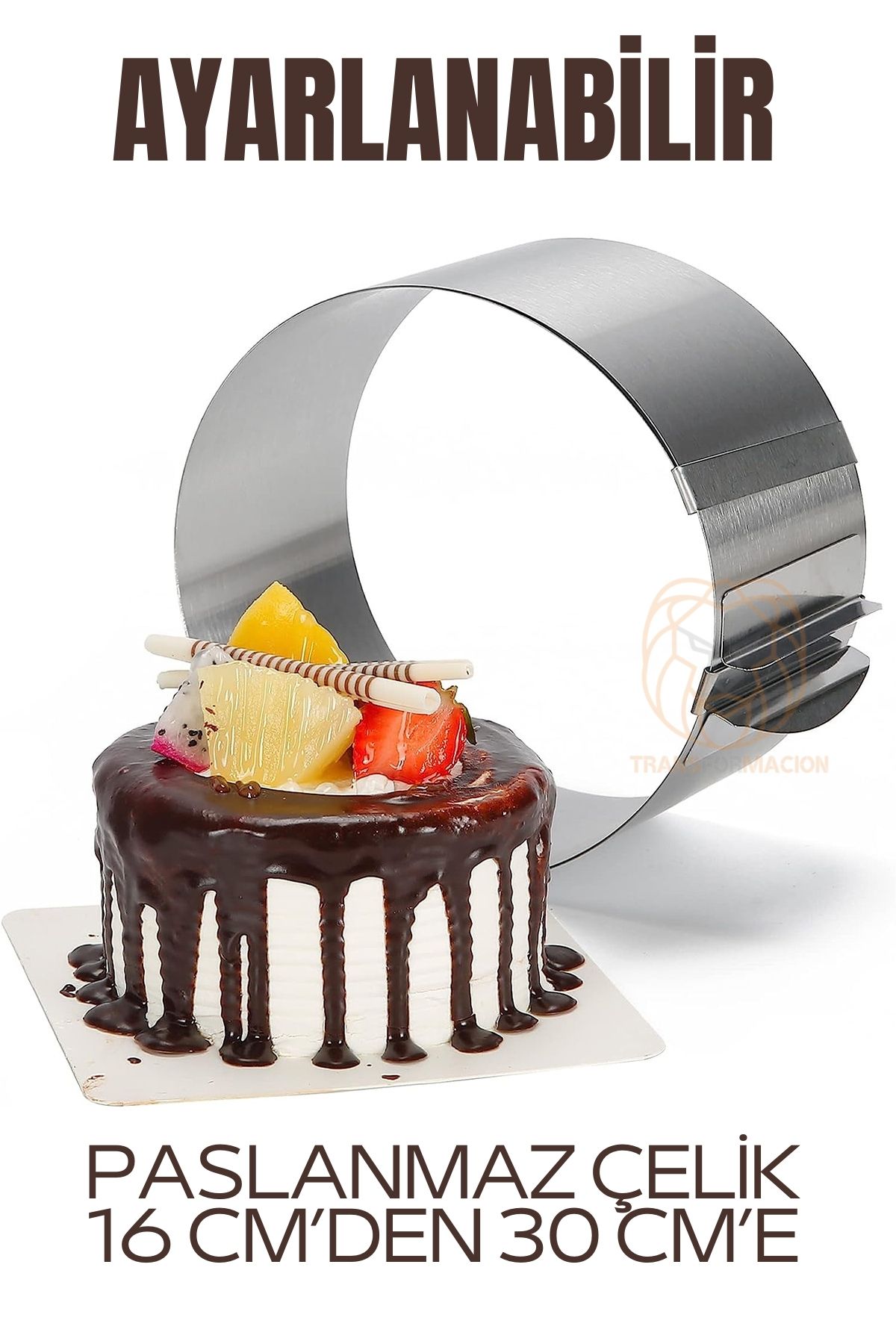 Ayarlanabilir Kek Kalıbı Pasta Kalıbı Çember Kek Kalıbı Paslanmaz Çelik 