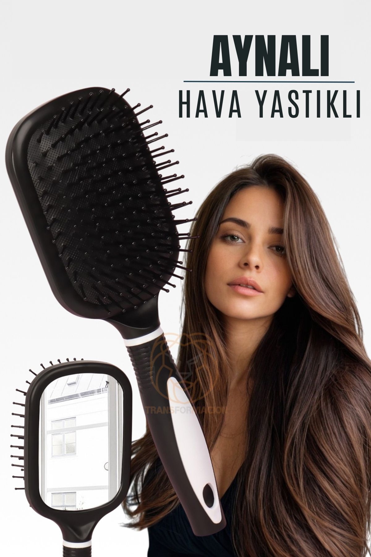 ModaCar Aynalı Tarak Hava Yastıklı Ergonomik Tarak