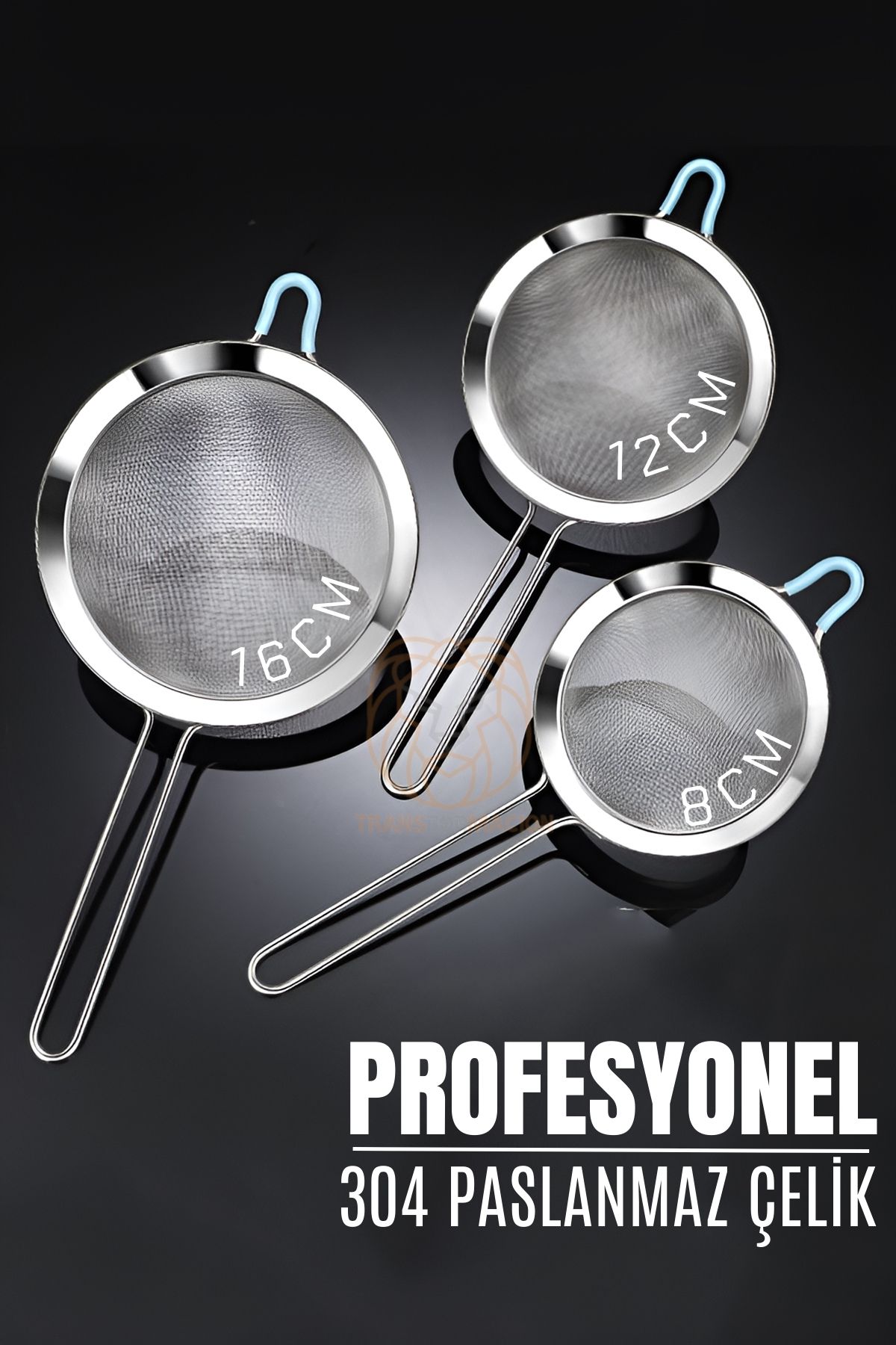 ModaCar 3 Boy Süzgeç Seti 304 Paslanmaz Çelik Spiderweb Design 