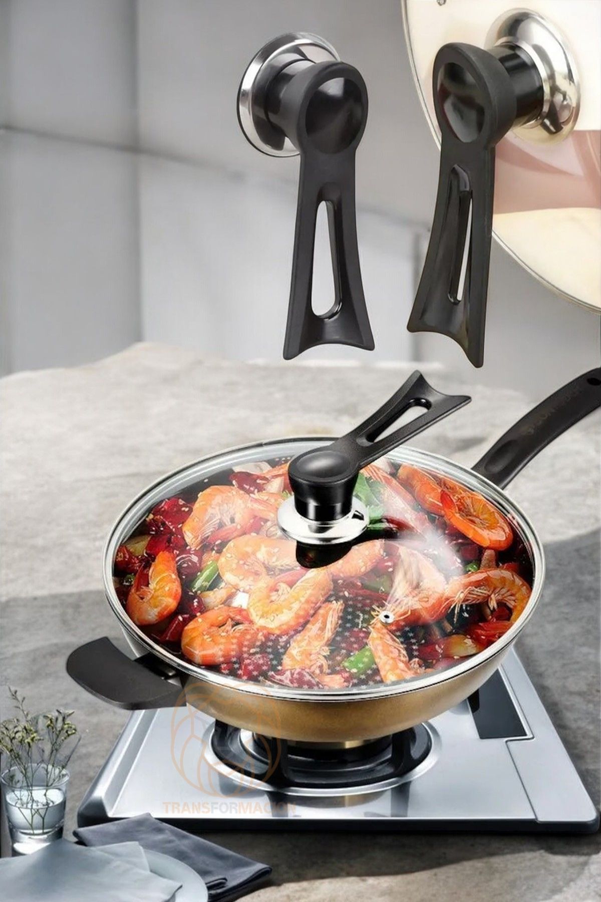 ModaCar Tencere Tava Tepesi Tencere Tava Kapağı Tutucu 