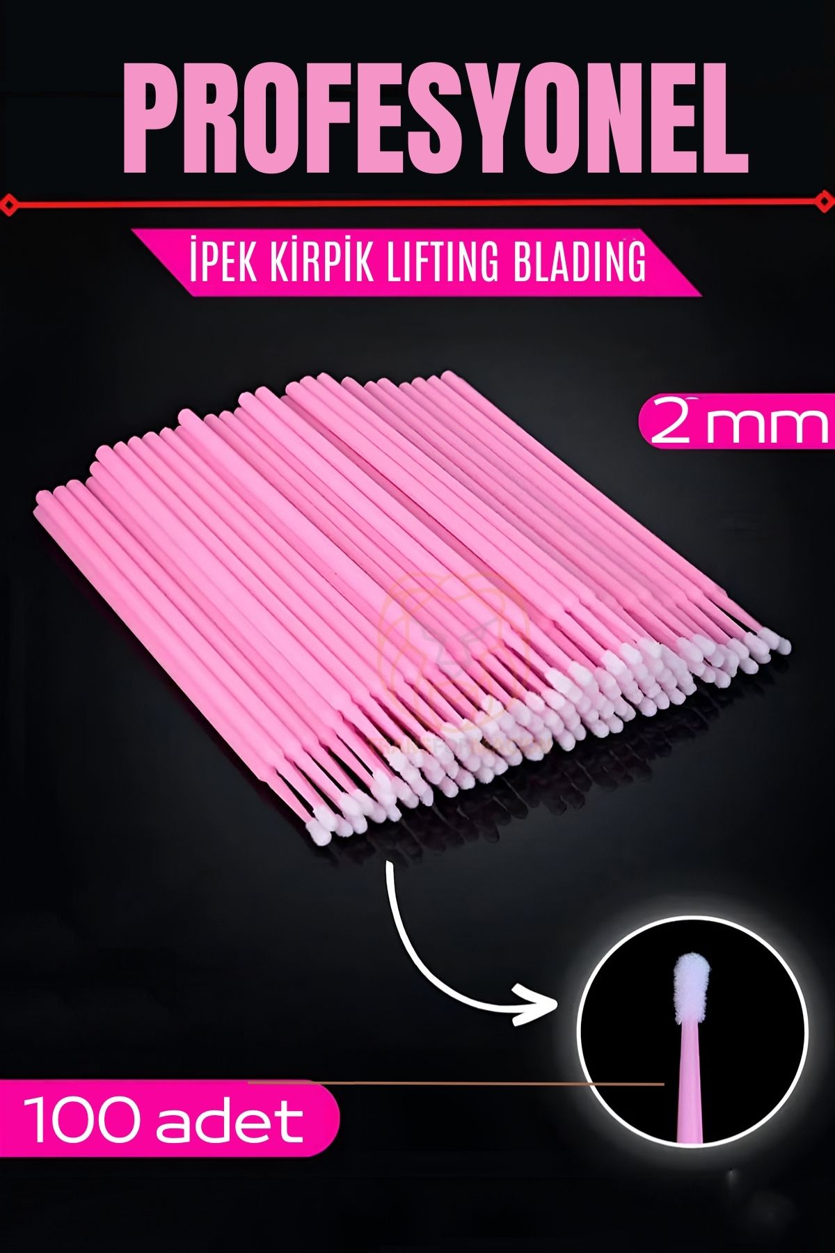 İpek Kirpik Fırçası Blading Lifting Fırçası 100 Adet 