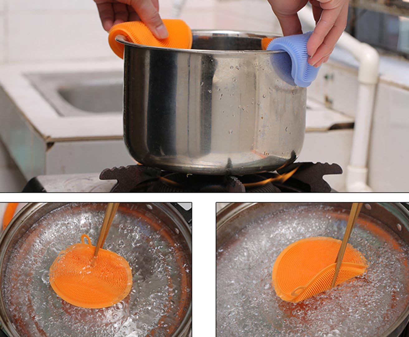 2 Yüzeyli Silikon Bulaşık Pedi 2 ADET 721105