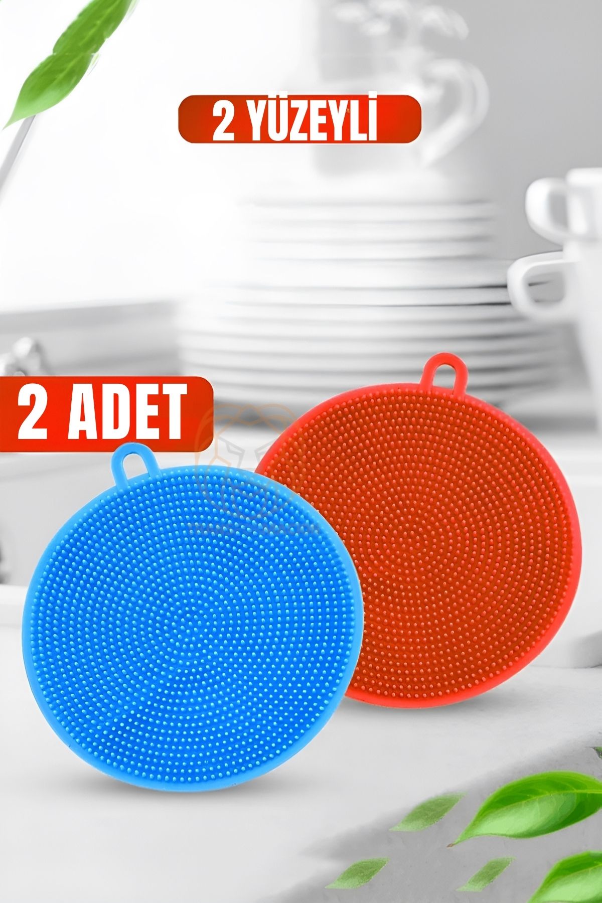 2 Yüzeyli Silikon Bulaşık Pedi 2 ADET 721105