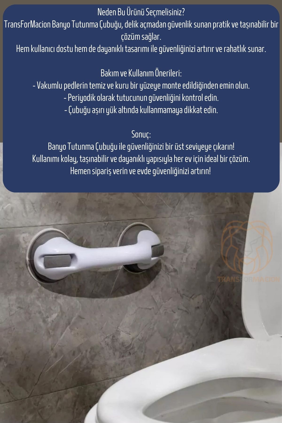 Banyo Duş Yardımcı Vantuzlu Tutacak Yardımcı Anne 715644