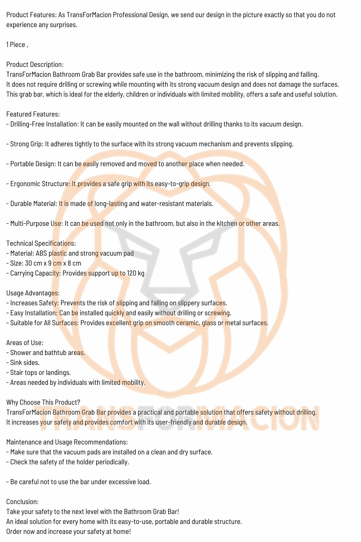 Banyo Duş Yardımcı Vantuzlu Tutacak Yardımcı Anne 715644