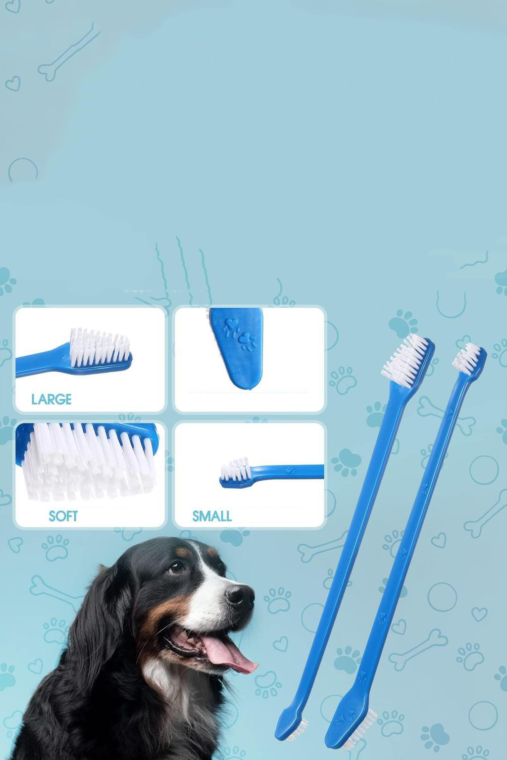 Köpek Ve Kedi Diş Fırçası Küçük Büyük Uçlar 2 ADET 721114