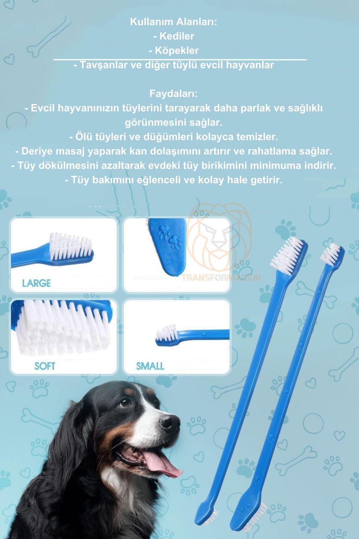 Köpek Ve Kedi Diş Fırçası Küçük Büyük Uçlar 2 ADET 721114