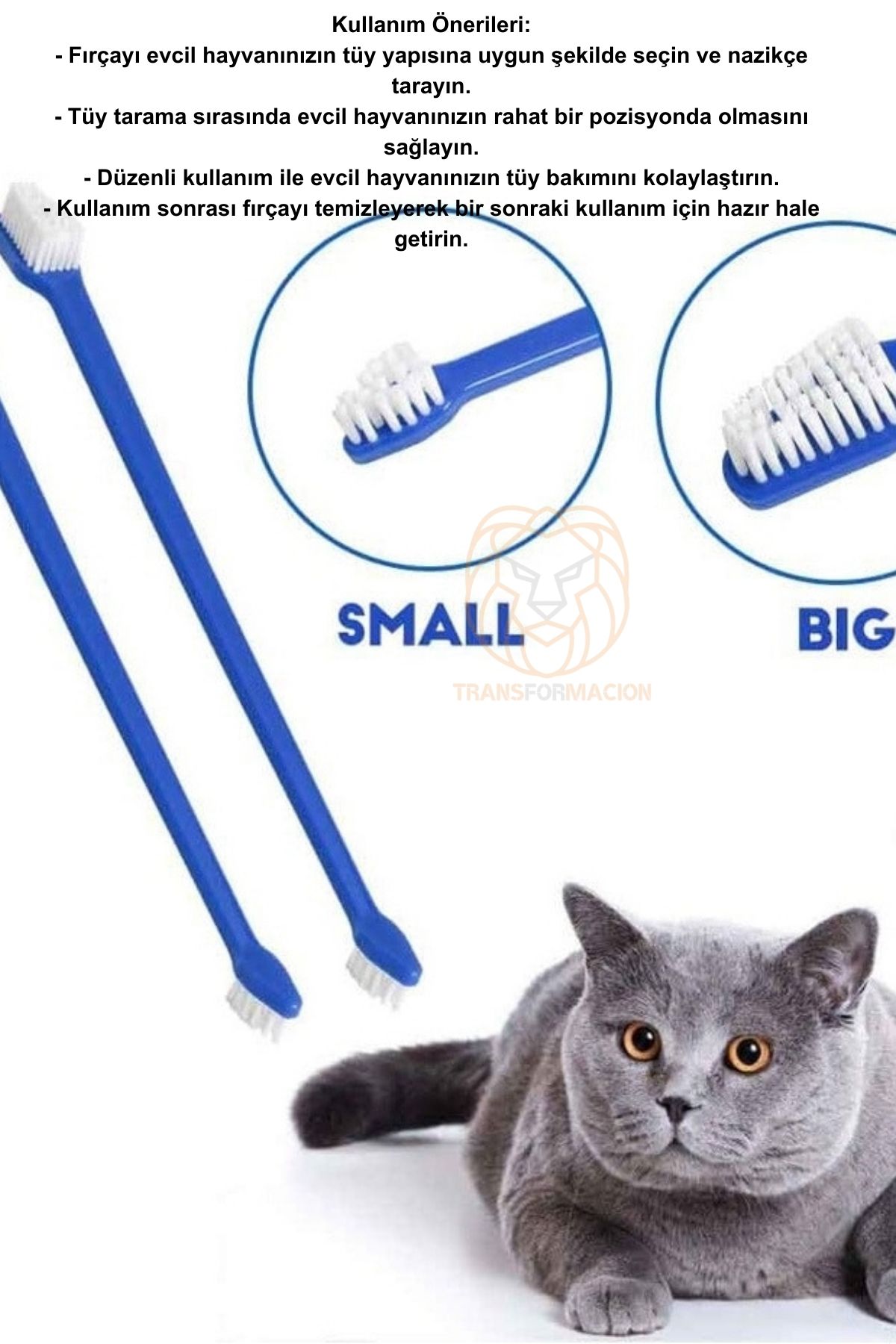 Köpek Ve Kedi Diş Fırçası Küçük Büyük Uçlar 2 ADET 721114