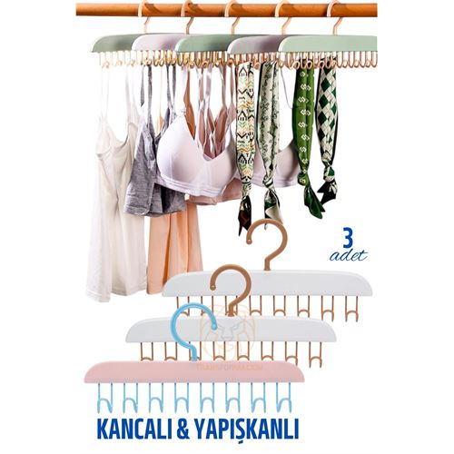 TransForMacion 3 LÜ Sütyen Askısı Dolap İçi Şal Kravat Kemer Çanta Askısı 721120