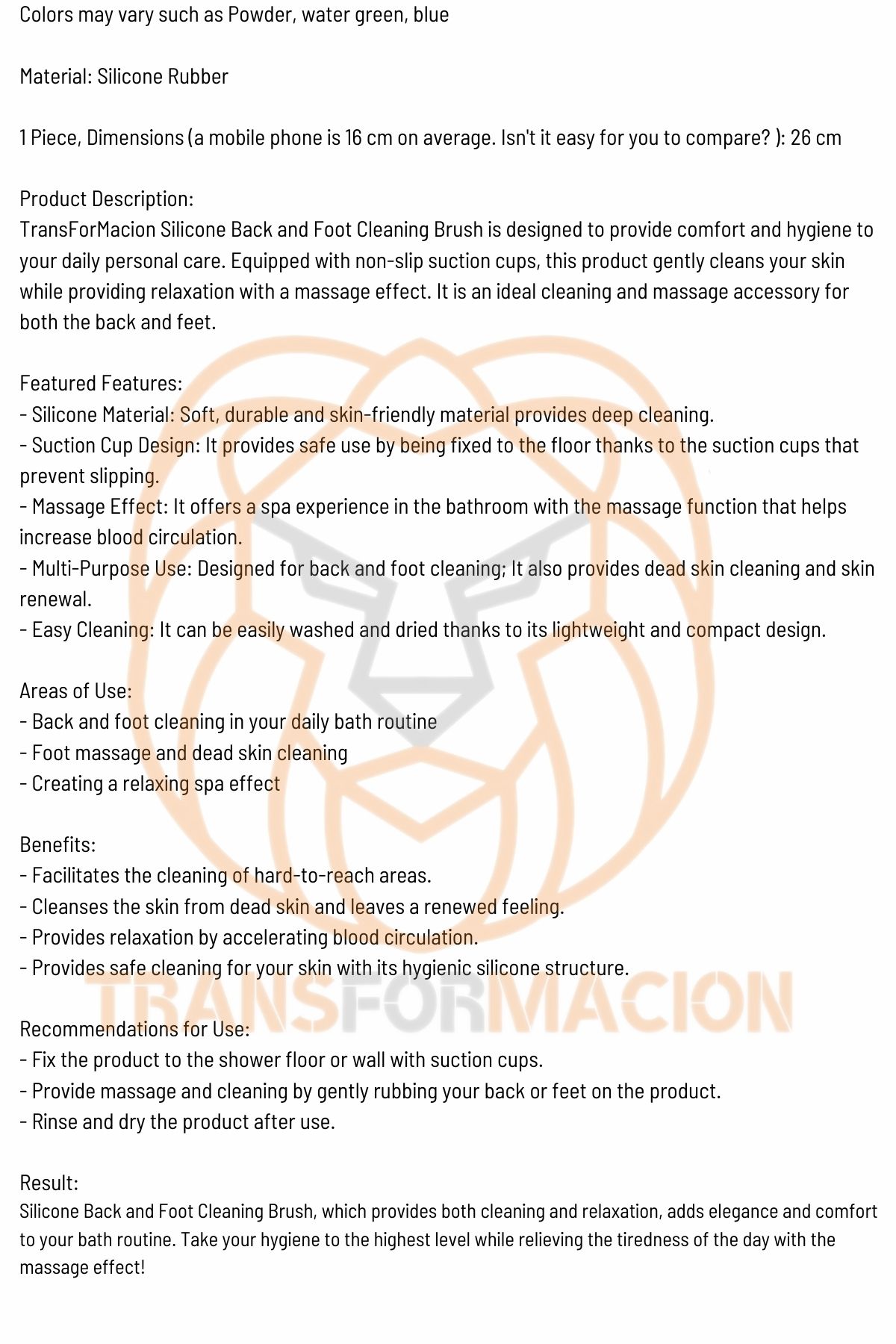 Sırt Kesesi Vantuzlu Ayak Kesesi Masajlı 721126