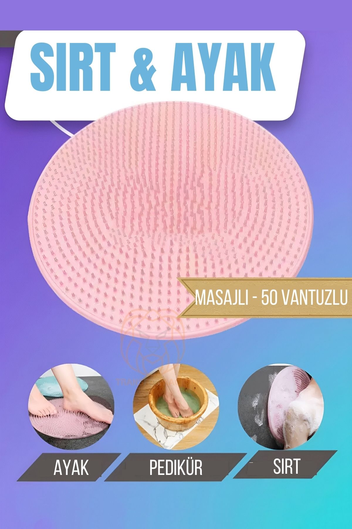 Sırt Kesesi Vantuzlu Ayak Kesesi Masajlı 721126