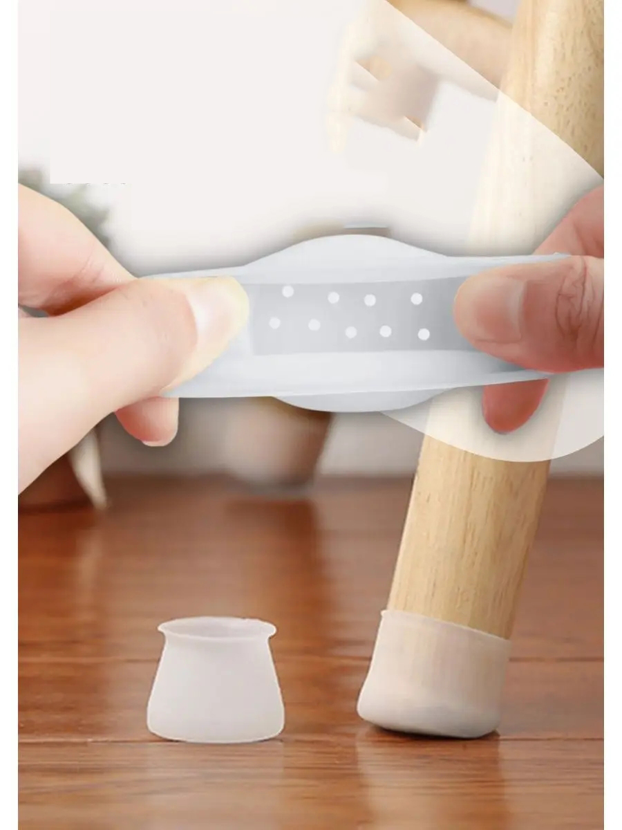 Masa ve Sandalye Ayak Koruyucu Silikon Zemin Koruyucu BEYAZ 12 ADET 721128