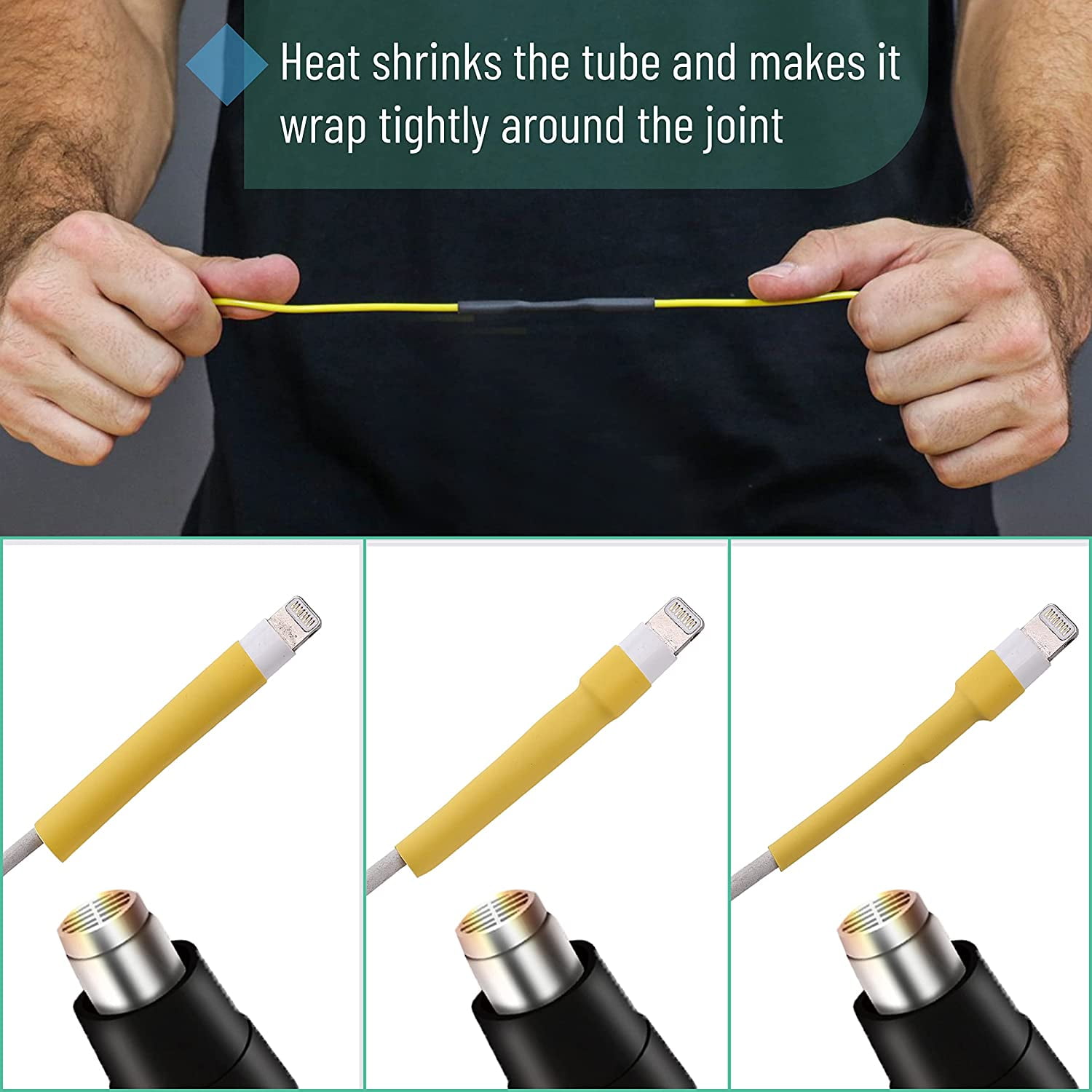 560 Adet Isıyla Daralan Makaron Kablo Koruyucu Kılıf 719615