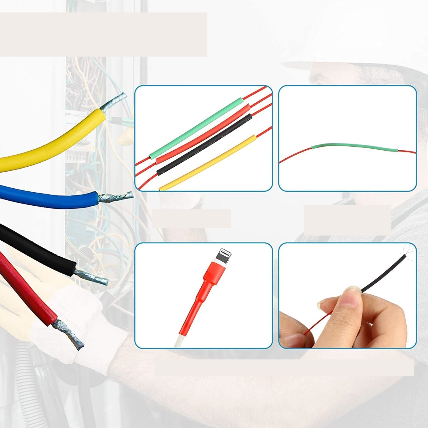 560 Adet Isıyla Daralan Makaron Kablo Koruyucu Kılıf 719615