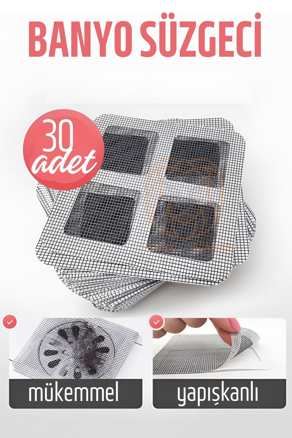 Banyo Gider Süzgeci 30 ADET 721136