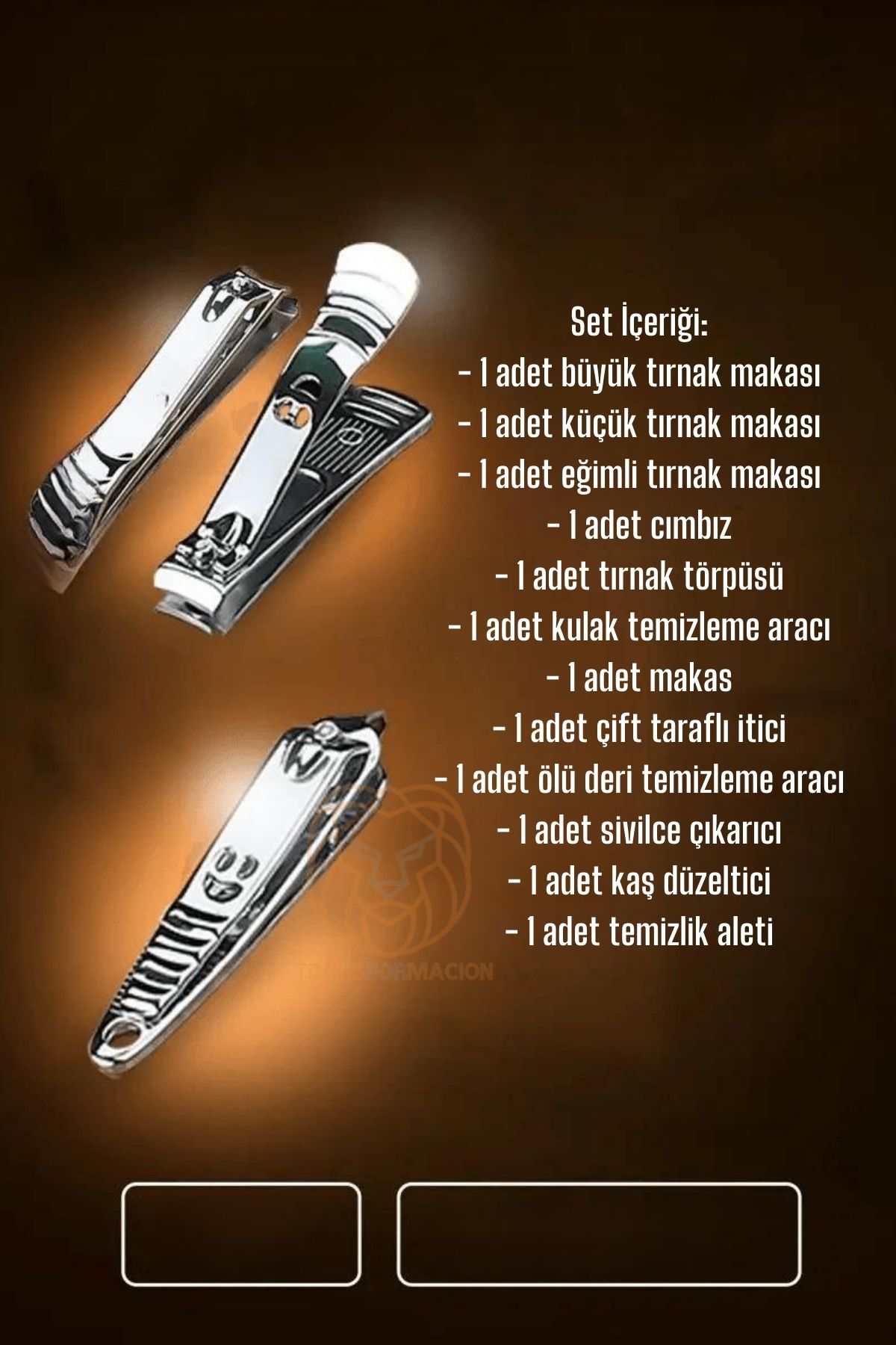 Manikür Seti Pedikür Kulak Yüz Bakım Kiti Profesyonel 304 Çelik Krom 721153