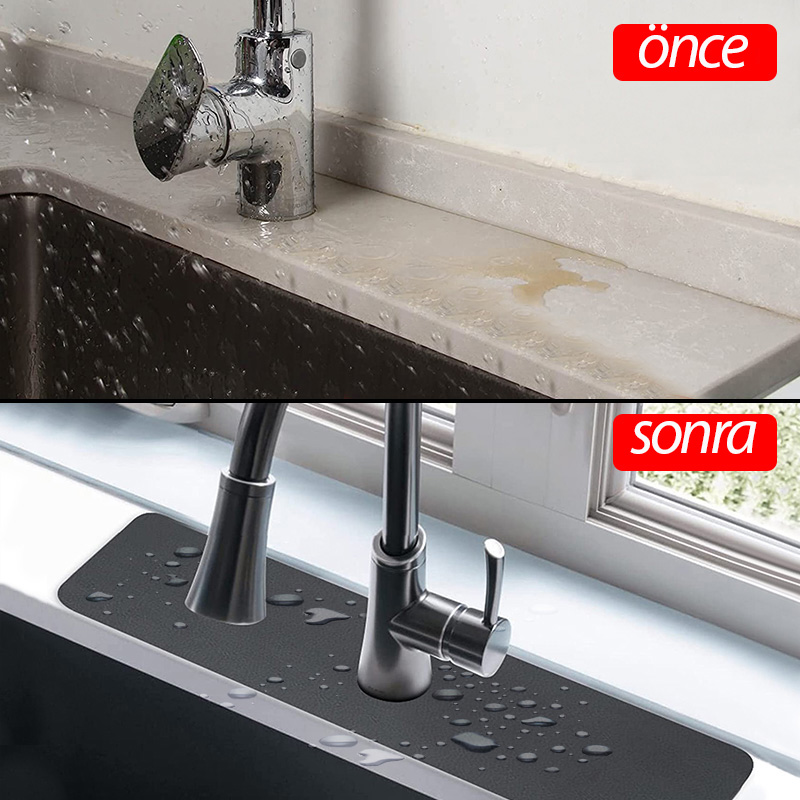 Su Emici Lavabo Matı Hızlı Emen Musluk Matı 721156