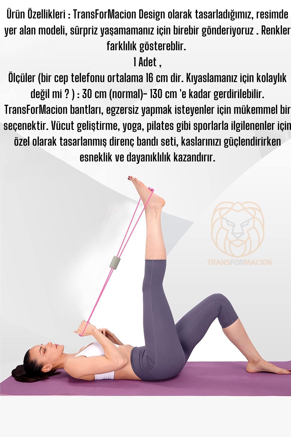 Transformacion Pilates Egzersiz Direnç Lastiği 36-130 cm 721158