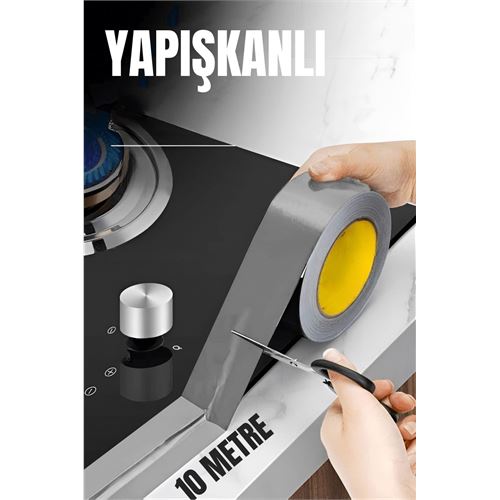 Transformacion Su Sızdırmaz Mutfak Tezgah Bandı Kendinden Yapışkanlı 10 Metre GRİ 721166