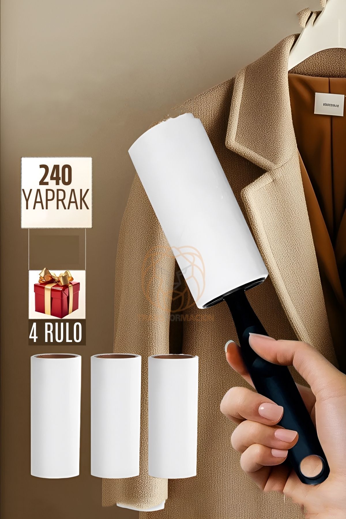 Tüy Alıcı Rulo Tüy Toplayıcı 240 Yaprak 4 Top 