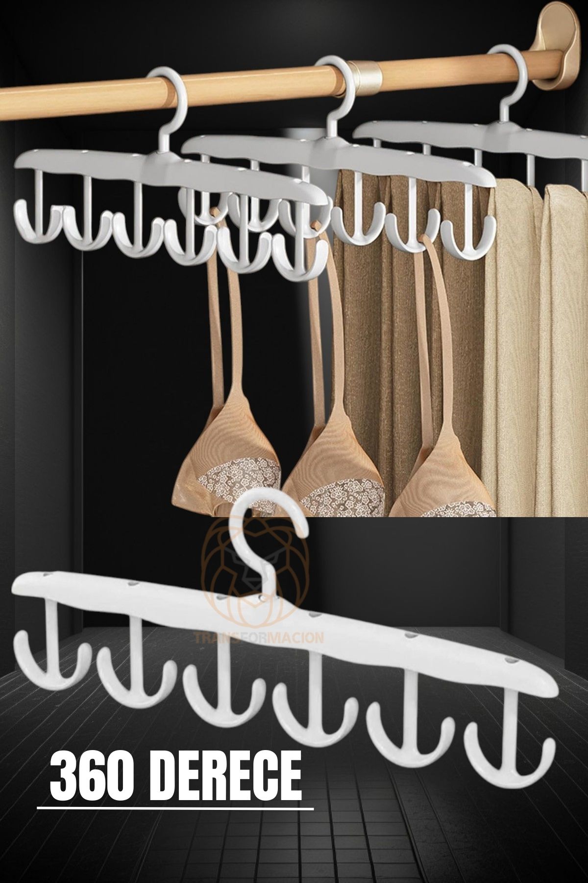 ModaCar Sütyen Askısı Dolap İçi Şal Kravat Kemer Çanta Askısı 