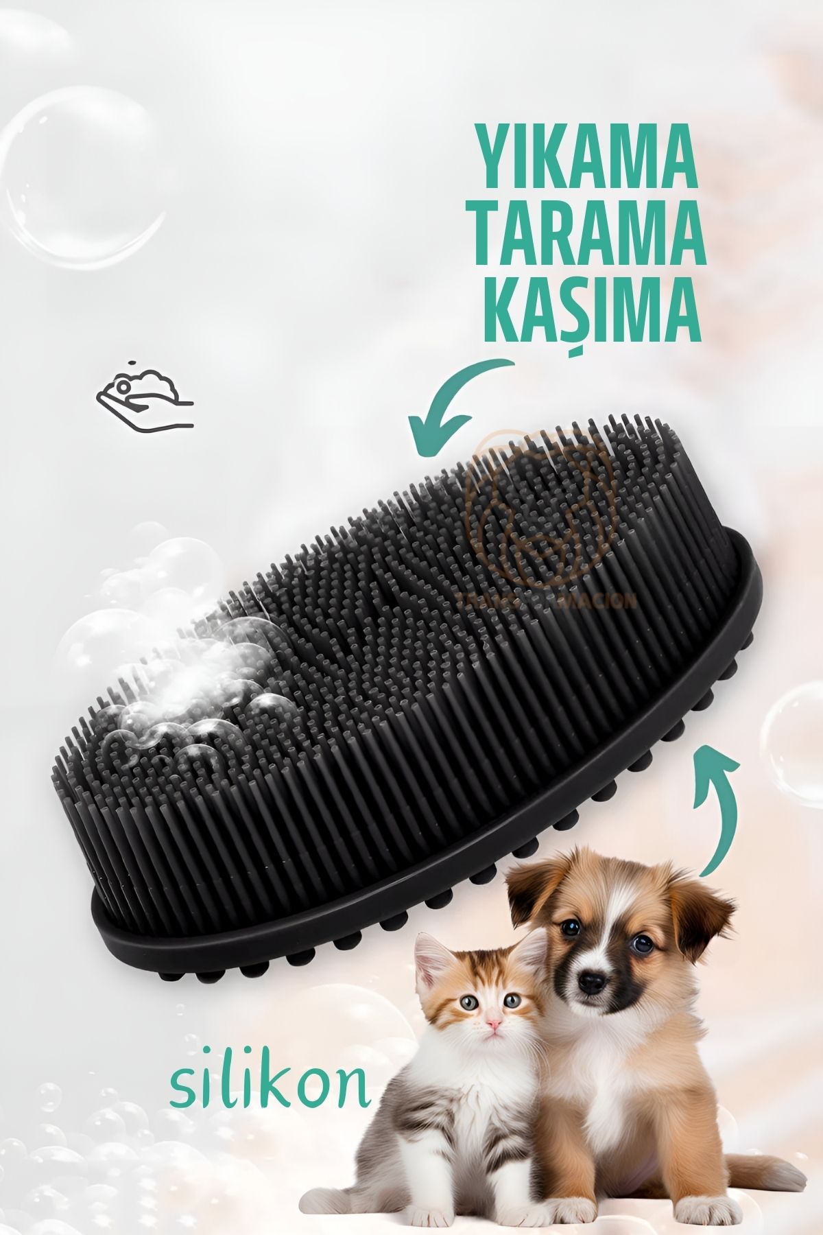 ModaCar Kedi Köpek Yıkama Fırçası Silikon 