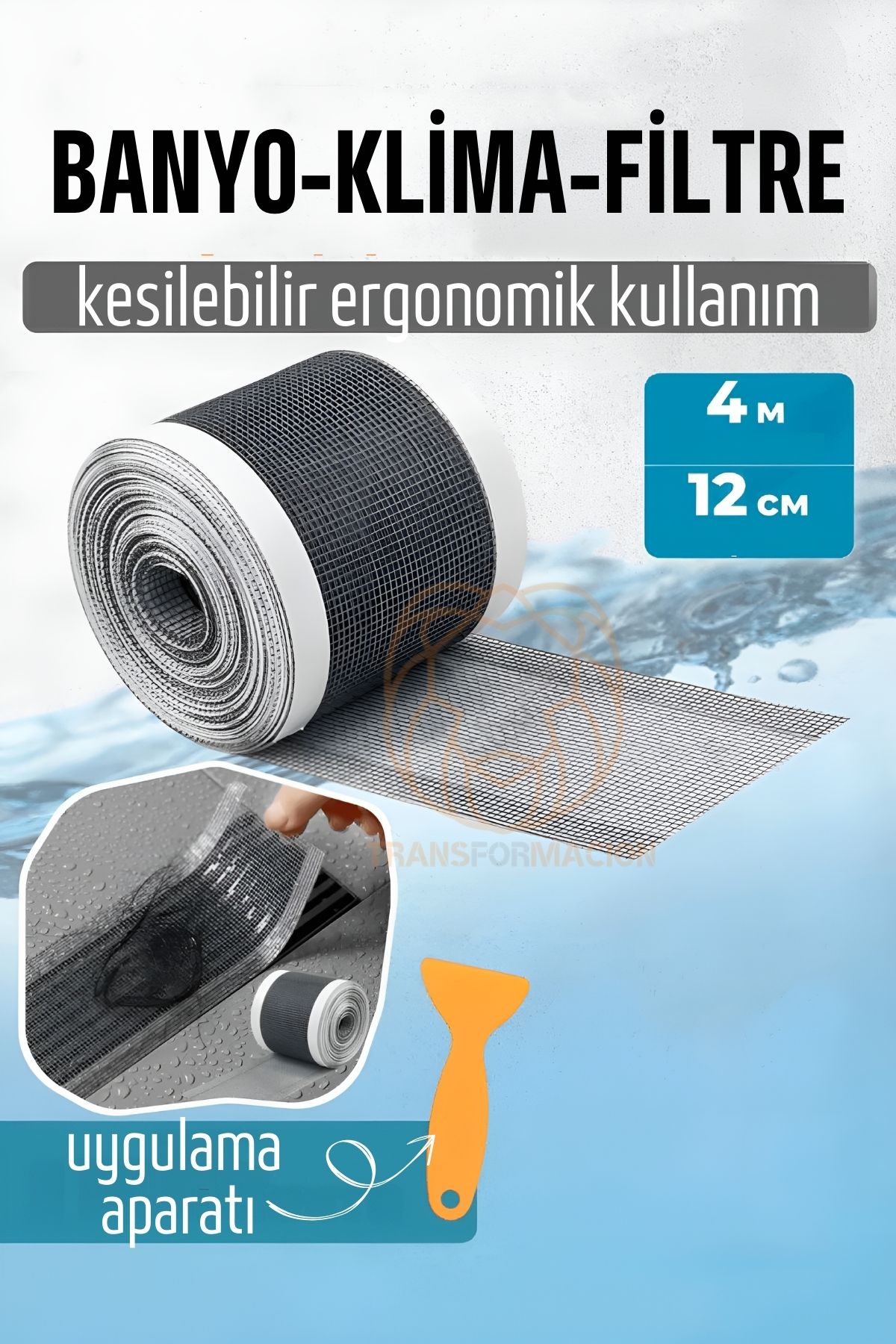 Banyo Gider Süzgeci Kesilebilir Ergonomik 4 Metre 