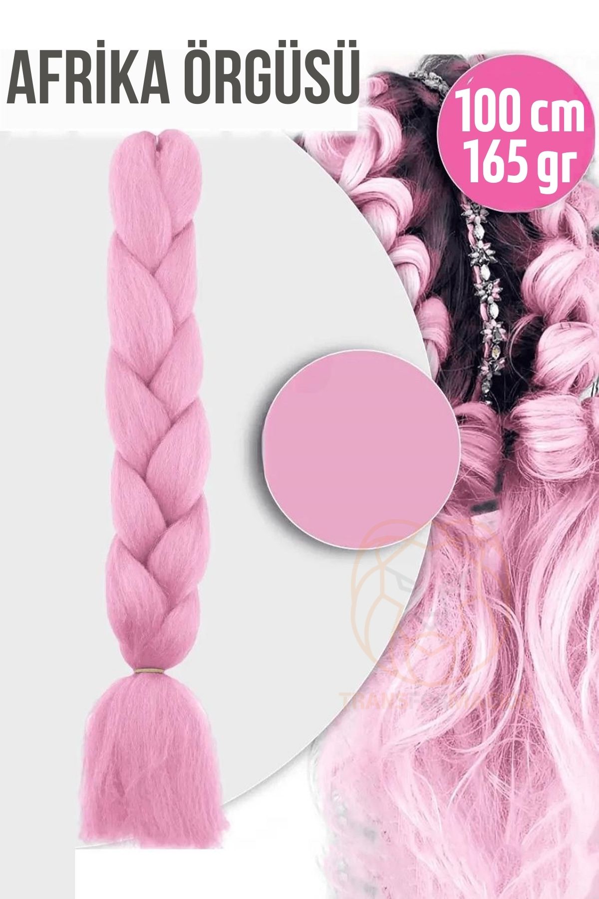 ModaCar Afrika Örügüsü Rasta 100 Cm 165 Gr 1084 Açık Pembe 