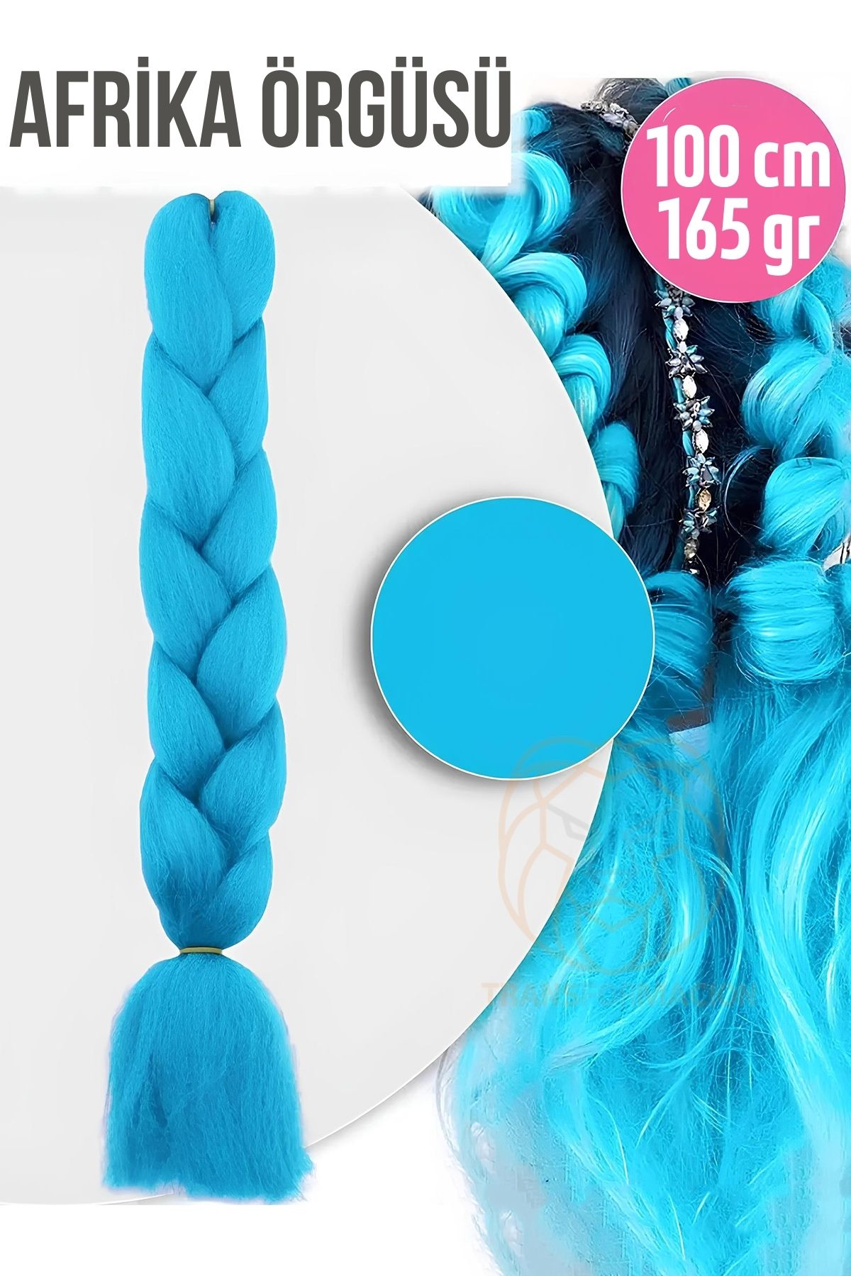 ModaCar Afrika Örügüsü Rasta 100 Cm 165 Gr 1087 Turkuaz 