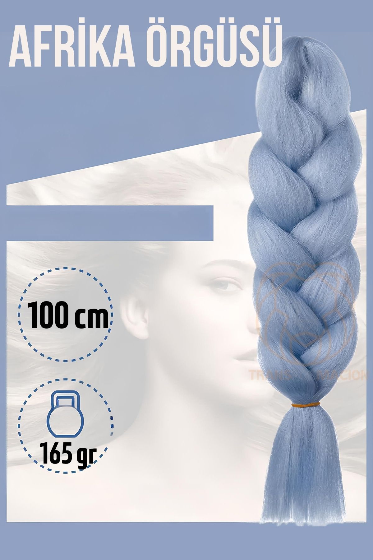 ModaCar Afrika Örügüsü Rasta 100 Cm 165 Gr 1089 Açık Mavi 