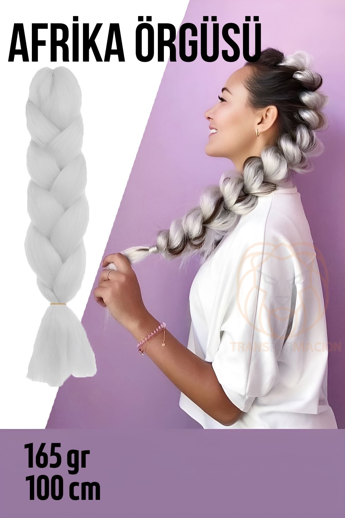 ModaCar Afrika Örügüsü Rasta 100 Cm 165 Gr 1093 Beyaz 