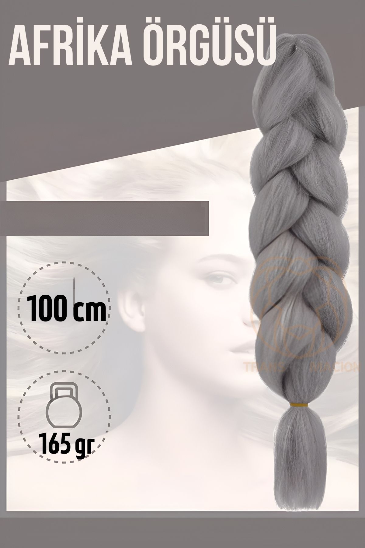 ModaCar Afrika Örügüsü Rasta 100 Cm 165 Gr 1094 Gri