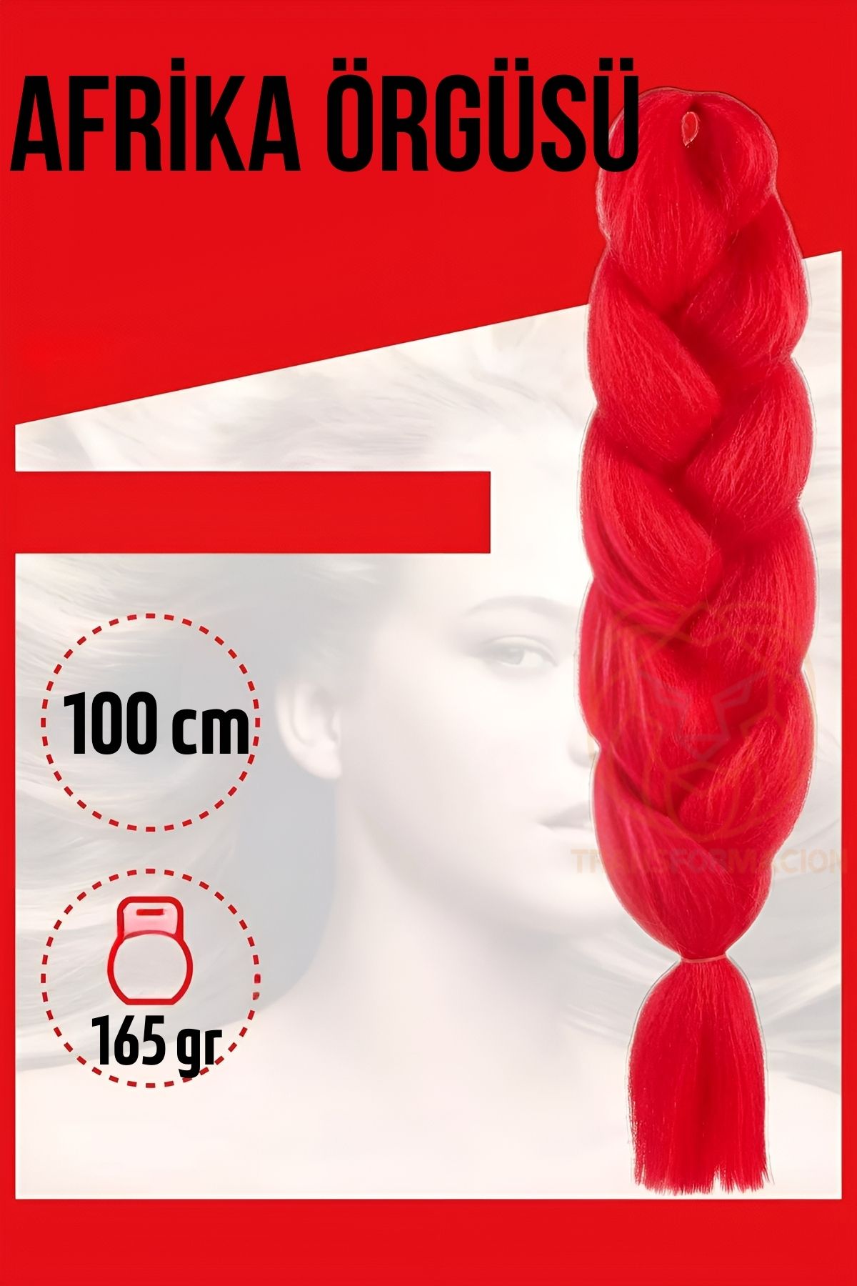 ModaCar Afrika Örügüsü Rasta 100 Cm 165 Gr 1095 Kırmızı 