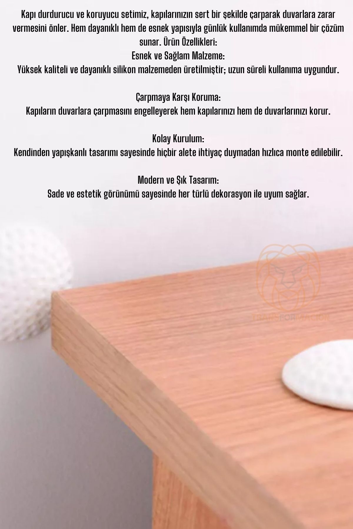 Kapı Stopperi Golf Topu Model Kapı Çarpma Önleyici 4 Adet 721172 
